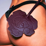 Fleur du Mal Bordeaux leather rose-shaped paddle – luxury adult accessory NZ, ideal for playful intimacy with lingerie sets.