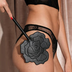 Mewmew Fleur du Mal leather rose paddle – sensual adult toy NZ, perfect with cat mask, blindfold, and sexy lingerie for playful moments.