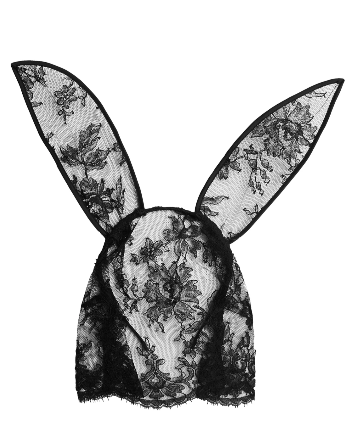 Fleur du Mal black bunny ears with veil – playful adult accessory NZ, perfect with lingerie, cat mask, or valentines gift ideas.