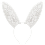 Mewmew Fleur du Mal ivory bunny ears – playful adult accessory NZ, perfect with lingerie, cat mask, and flirty costumes.