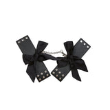 Mewmew Fleur du Mal black leather cuffs – bondage accessory NZ, perfect for adult play with blindfolds, cat mask, and lingerie sets.