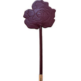 Mewmew Fleur du Mal Bordeaux leather rose-shaped paddle – luxury adult toy NZ, perfect for intimate play with lingerie and accessories.