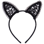 Mewmew Fleur du Mal black cat ears – sexy adult accessory NZ, ideal for costume play, paired with cat mask and lingerie sets.
