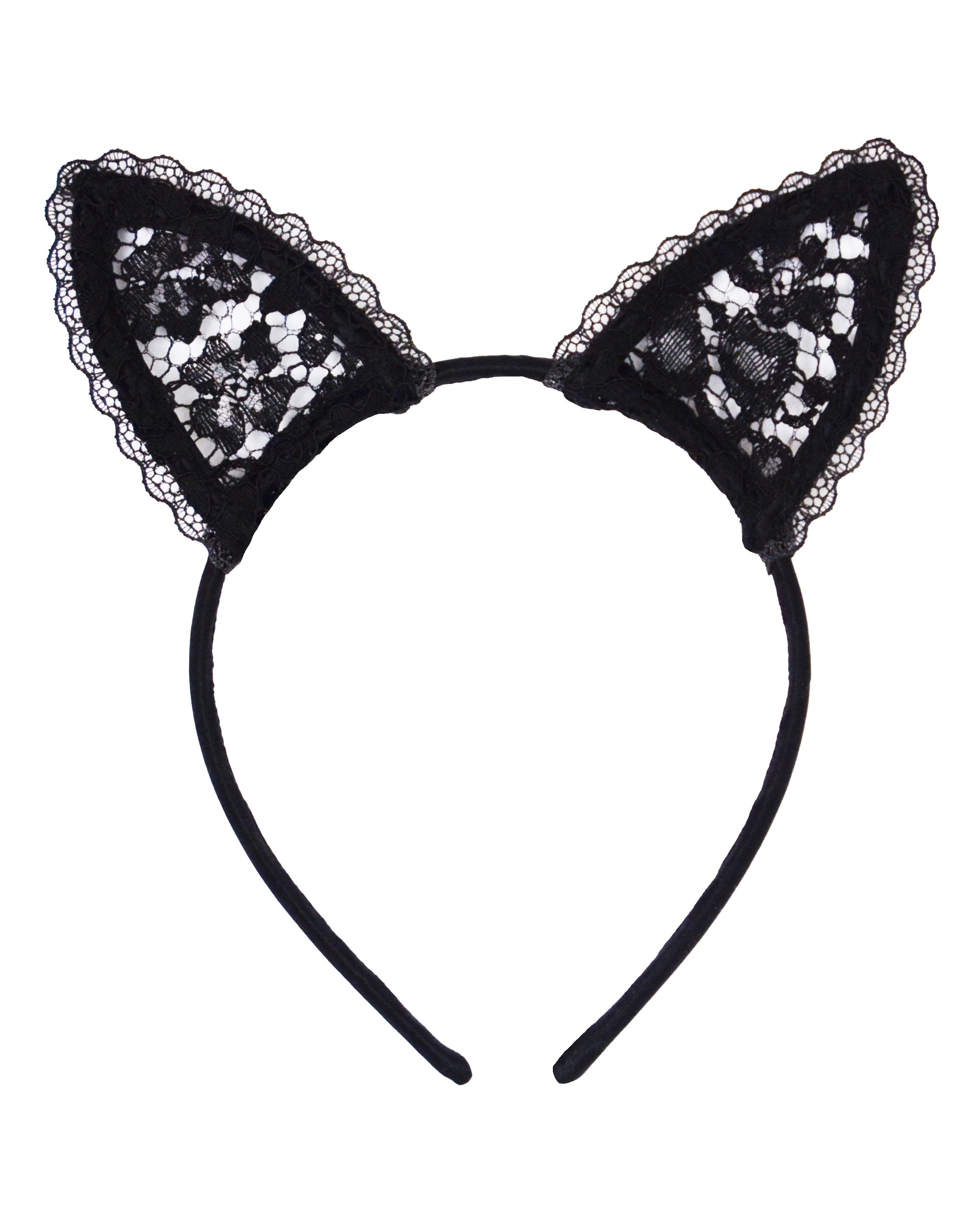 Mewmew Fleur du Mal black cat ears – sexy adult accessory NZ, ideal for costume play, paired with cat mask and lingerie sets.