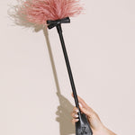 Mewmew Fleur du Mal feather tickler and riding crop – adult toy NZ, perfect for playful intimacy with blindfolds and lingerie sets.