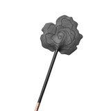 Mewmew Fleur du Mal rose-shaped leather paddle – elegant adult toy NZ, perfect for playful intimacy with lingerie, cuffs, and blindfold.