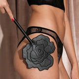 Mewmew Fleur du Mal leather rose paddle – sensual adult toy NZ, perfect with cat mask, blindfold, and sexy lingerie for playful moments.