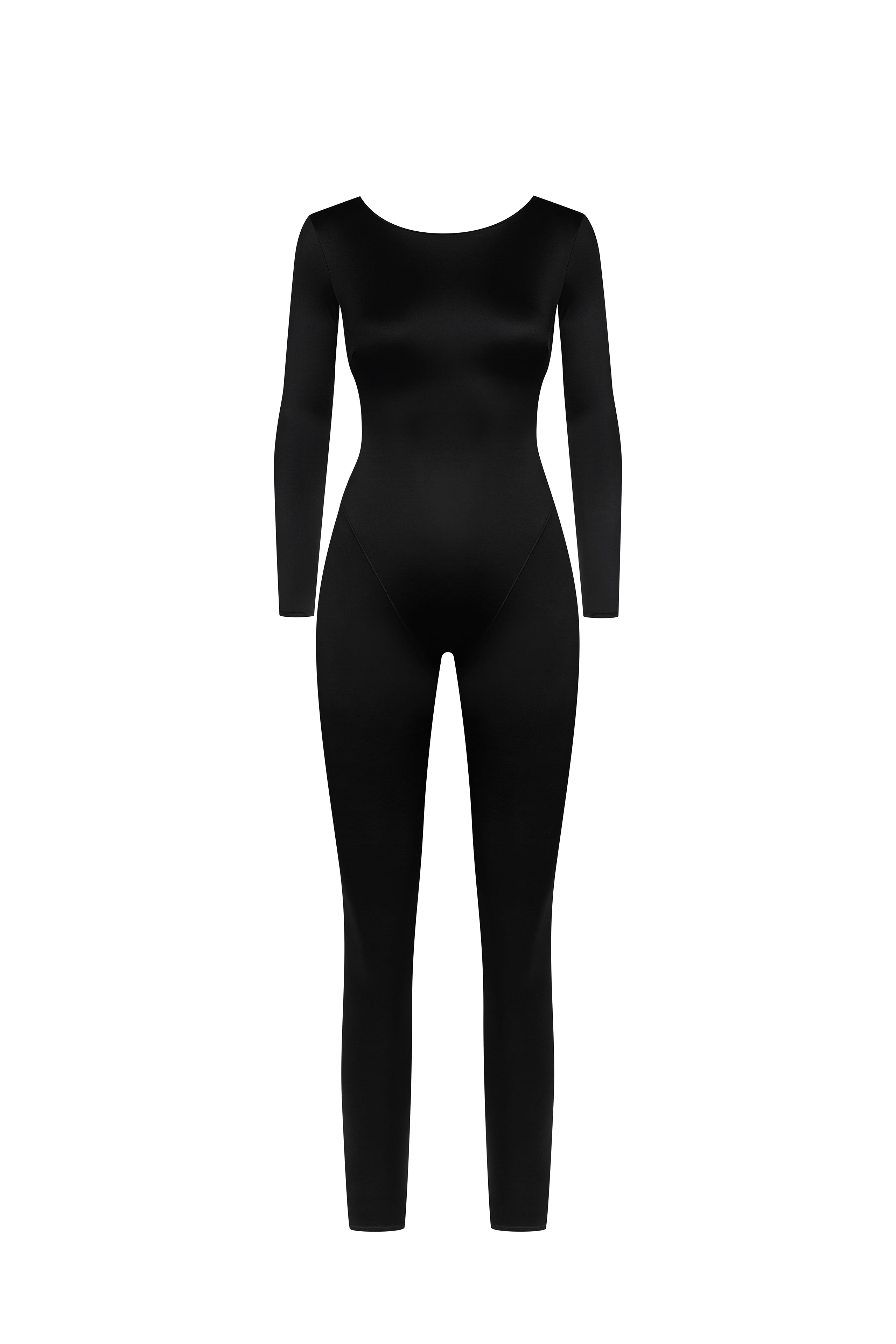 Black lace long sleeve open-back catsuit – elegant lingerie NZ, ideal with sheer bodysuits, suspenders, and flirty accessories.