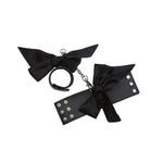 Black handcuffs – adult bondage accessory NZ, perfect for playful intimacy with blindfolds, cat masks, and sexy lingerie sets.